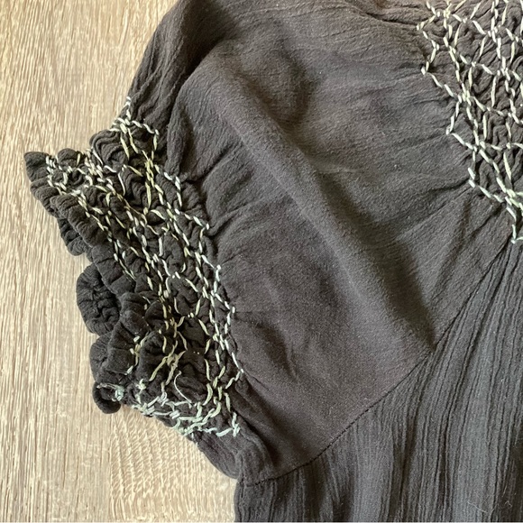 Notations Boho Navy Blue Womens Blouse Medium - Picture 4 of 4